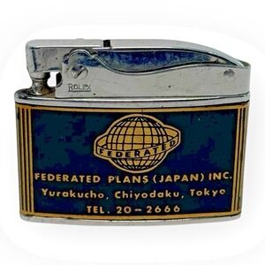 Vintage Occupation Era Rolex Japan Advertising Lighter Federated Plans UNTESTED